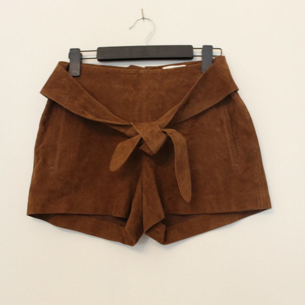 Pleather Sezane high waisted shorts